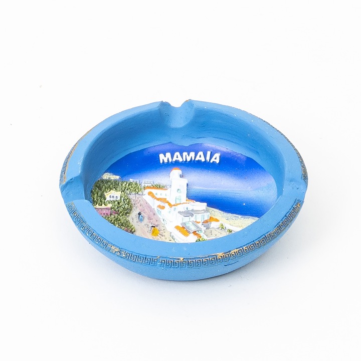 Kerek hamutartó, kék színű, Mamaia modell, 8 cm, BSP / BP 1234