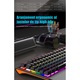 Kit Tastatura Gaming Mecanica cu Fir, Redkid® RGB, 104 Taste, USB-C, iluminare RGB, suport incheietura, Negru