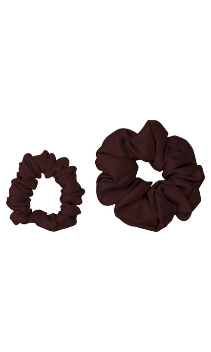 Set 2 Elastice pentru par, Malbery, Matase, Maro