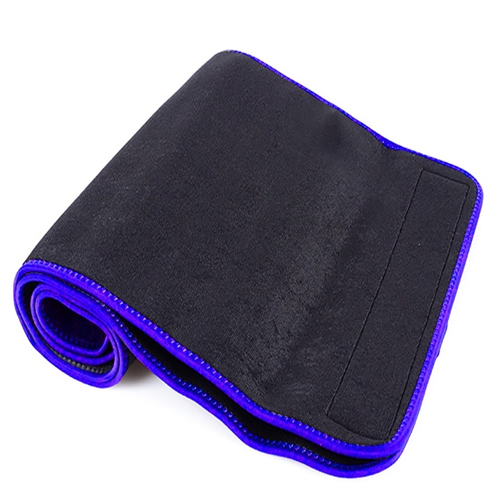 Karcsúsító öv, fekete/kék, Vitolog, neoprén, uniszex, gerinc- és hasizom gyakorlatokhoz