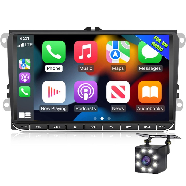 GPS навигация, JIULUNET, 9 инча, Android 13, 32GB, 22x140x6cm