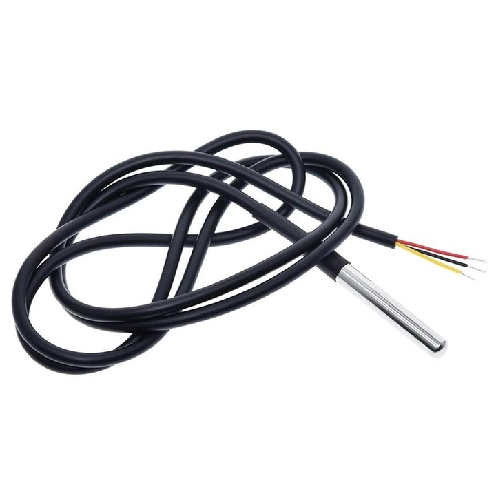 Vízálló hőmérséklet-érzékelő, merülő, DS18B20, 1M