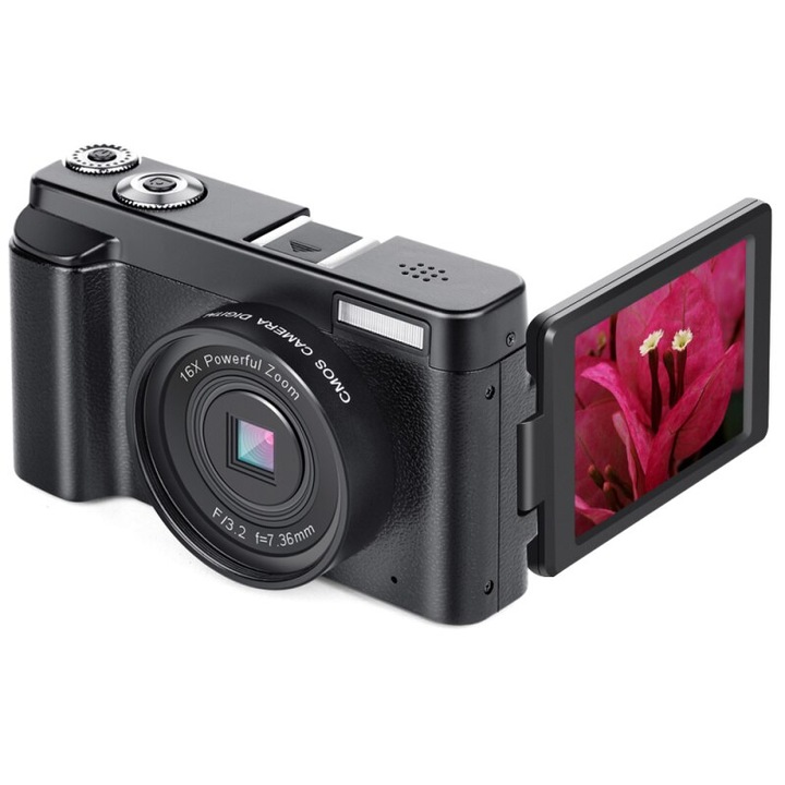 Digitális videokamera A1, Zoom 16X, 1080p, 8MP