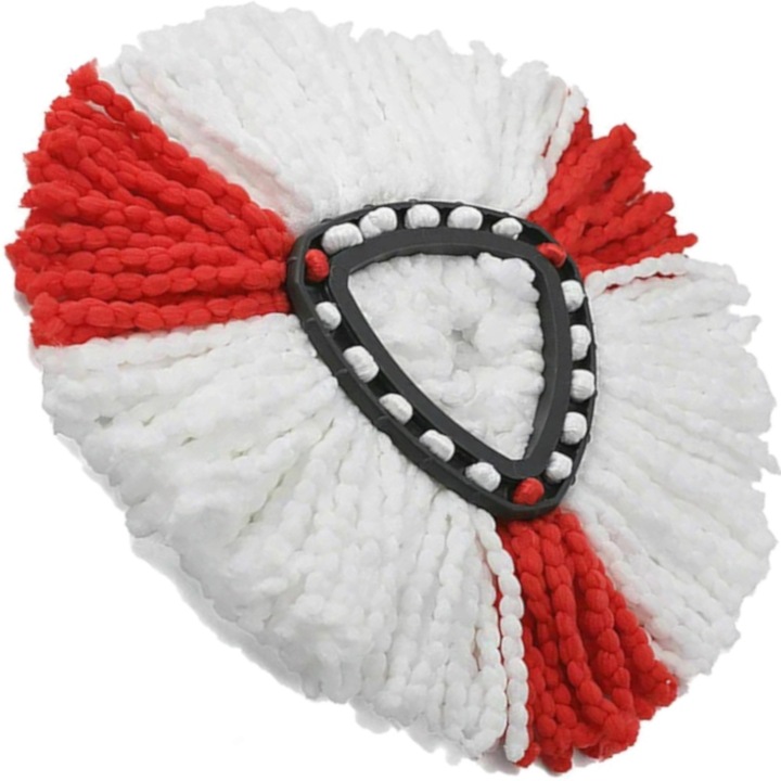 Rezerve, Reptila, compatibile cu mop Vileda Turbo 2in1 / Vileda Turbo / Vileda TURBO mop rotativ / Vileda Easy Wring&Clean / Ultraspin, Rosu/Alb