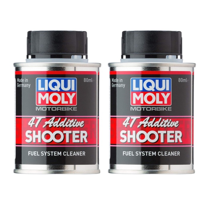 2 db adalékanyag Liqui Moly Motorbike 4T Shooter (benzin) 80 ml-es csomag