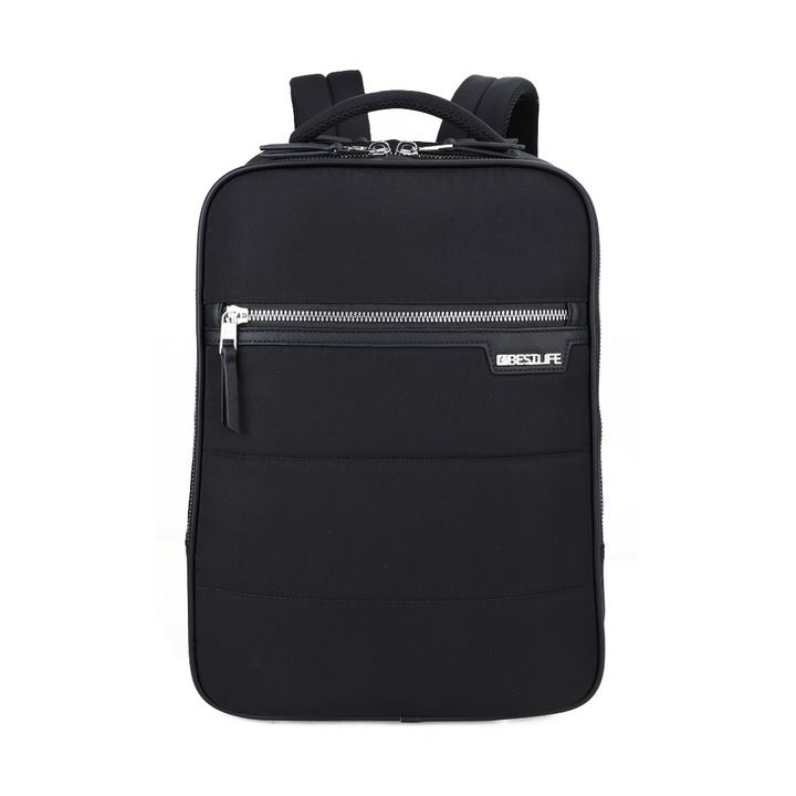 BESTLIFE Nacar hátizsák, 42x30x14cm, tablet és laptop rekesz 15,6 hüvelykes, fekete