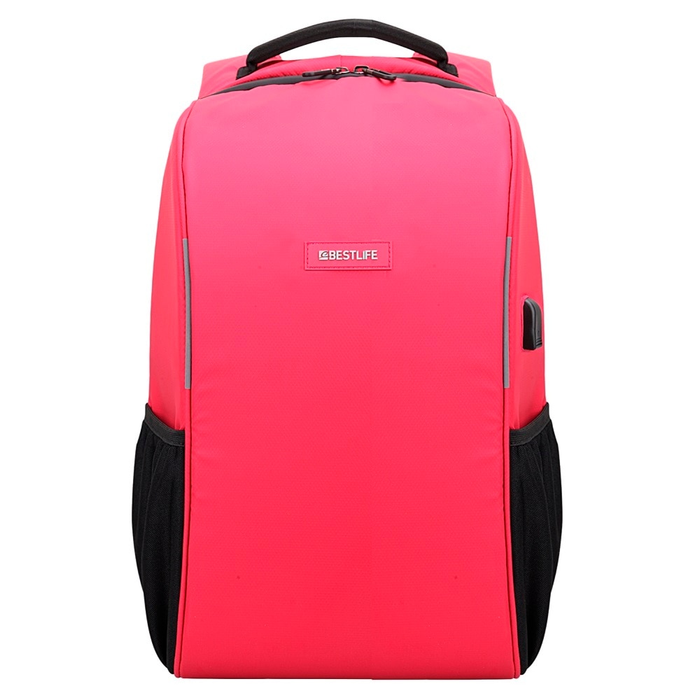 Rucsac Travel Safe, 46x29x17cm, compartiment tableta si laptop 15.6 inch, rosu