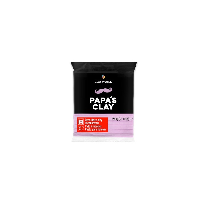 Полимерна паста Papa's Clay, 60g, Люляк