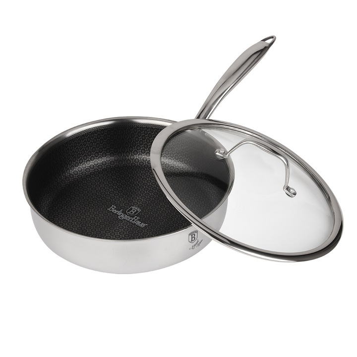 Комплект дълбоки тигани, Berlinger, Неръждаема стомана, 24 х 6,5 см