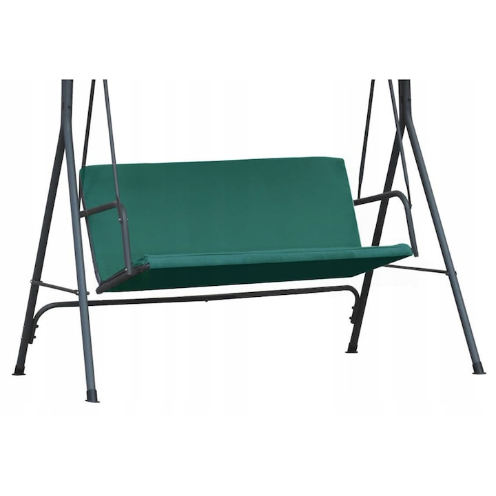 Scaun Balansoar De Gradina, Ferocity, Material Extrem De Durabil Si Usor - Codura 600 Cu Pvc, Rezistent La Rupere, Montaj Simplu (Fixare Prin Tunel Pe Cadrul Metalic), Usor De Pliat La Dimensiuni Mai Mici, 160 cm x 106 cm, Verde