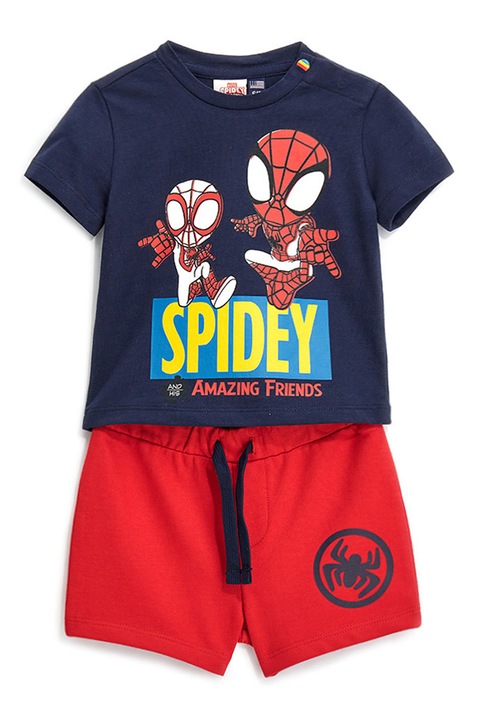 Original Marines, Памучна тениска и къс панталон, Червен/Мръснобял/Тъмносин