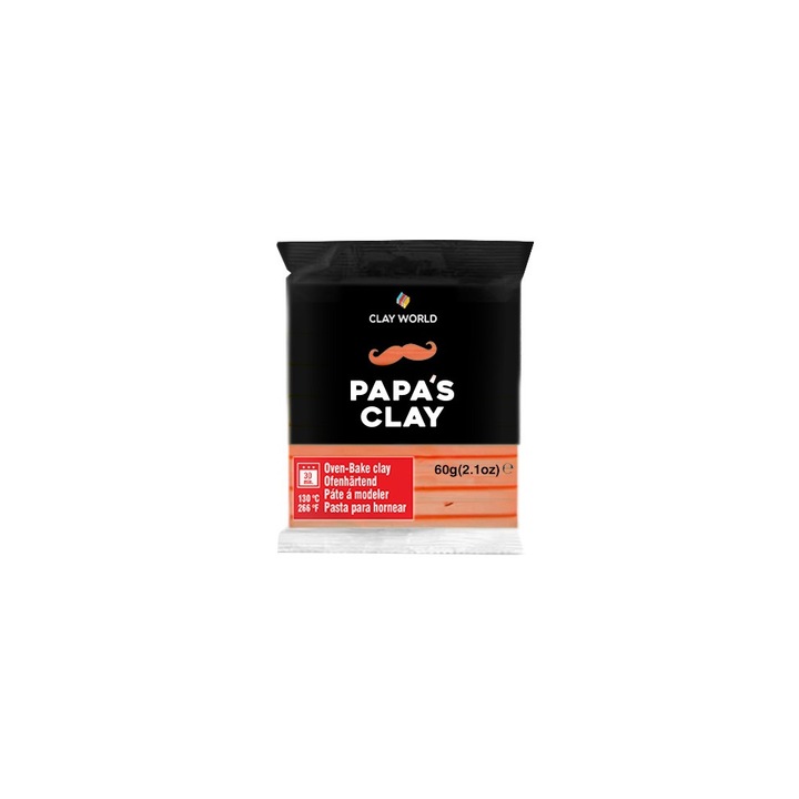 Papa's Clay polimer paszta, 60 g, neon barack