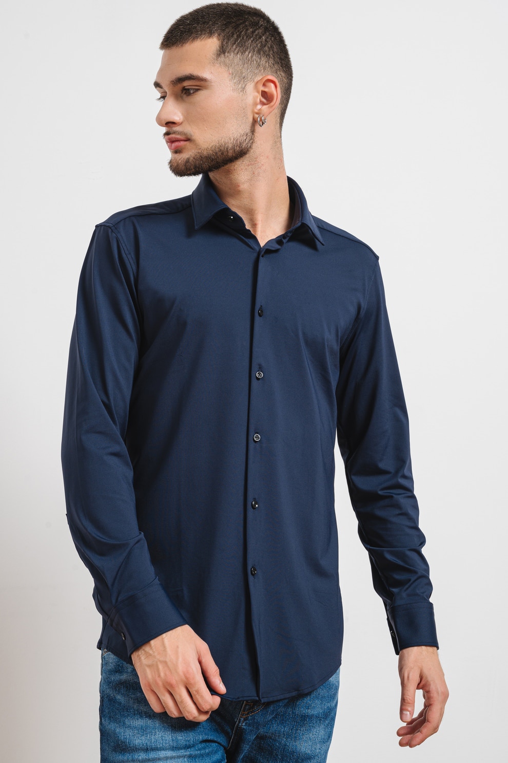 HUGO, Camasa slim fit cu maneci lungi Kenno, Bleumarin, 40