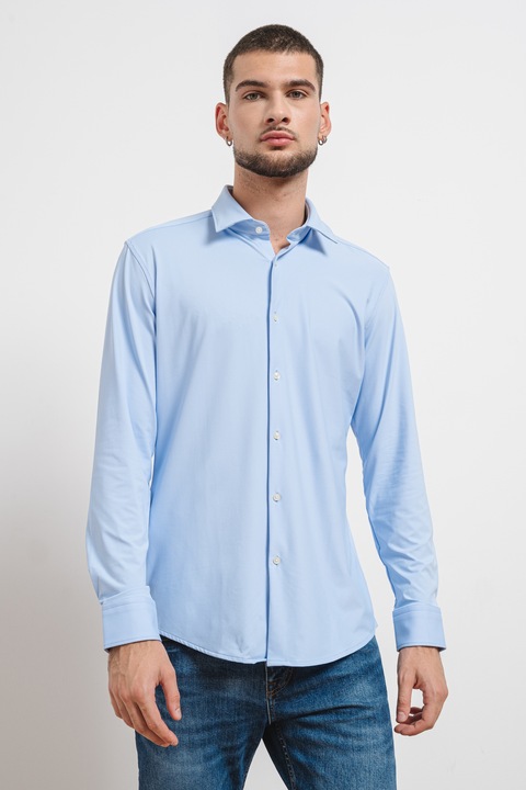 HUGO, Camasa slim fit cu maneci lungi Kenno, Albastru