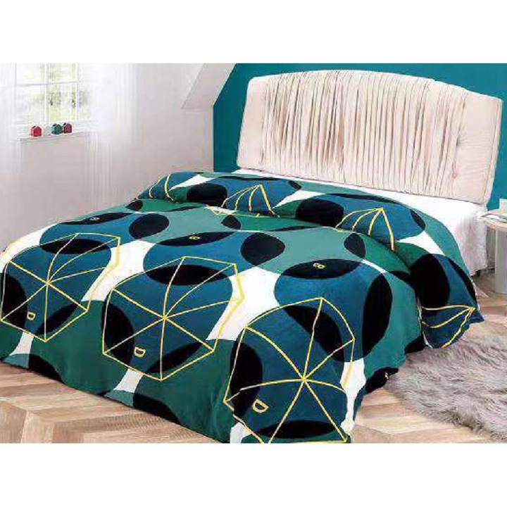 Patura Cocolino, model 16471, pentru pat 2 persoane, 200 x 230 cm, Multicolor