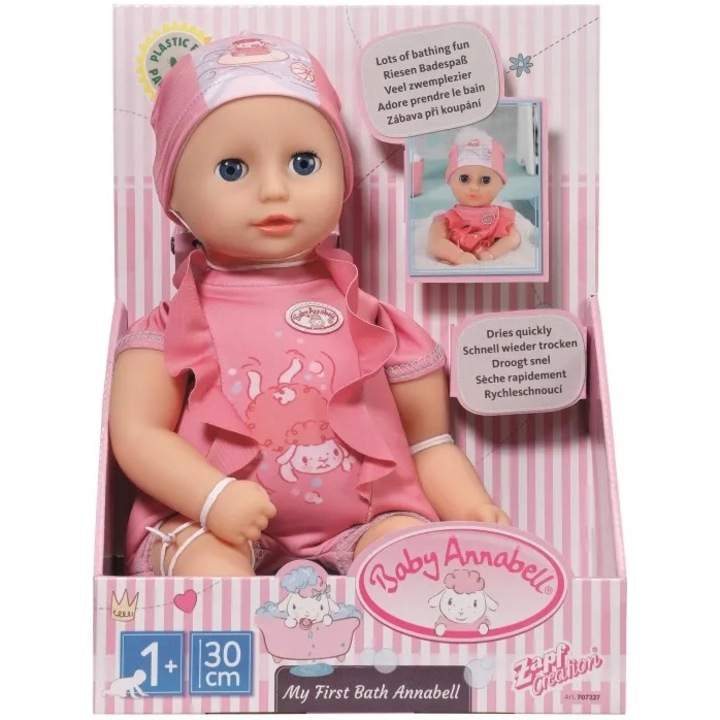 Кукла Zapf Baby Annabell - Моята първа баня, 30 см