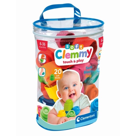 Set cuburi Soft Clemmy - Touch & play, gentuta cu 20 piese - eMAG.ro