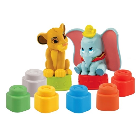 Set cuburi Soft Clemmy Disney Baby - Simba si Dumbo, cu carticica - eMAG.ro