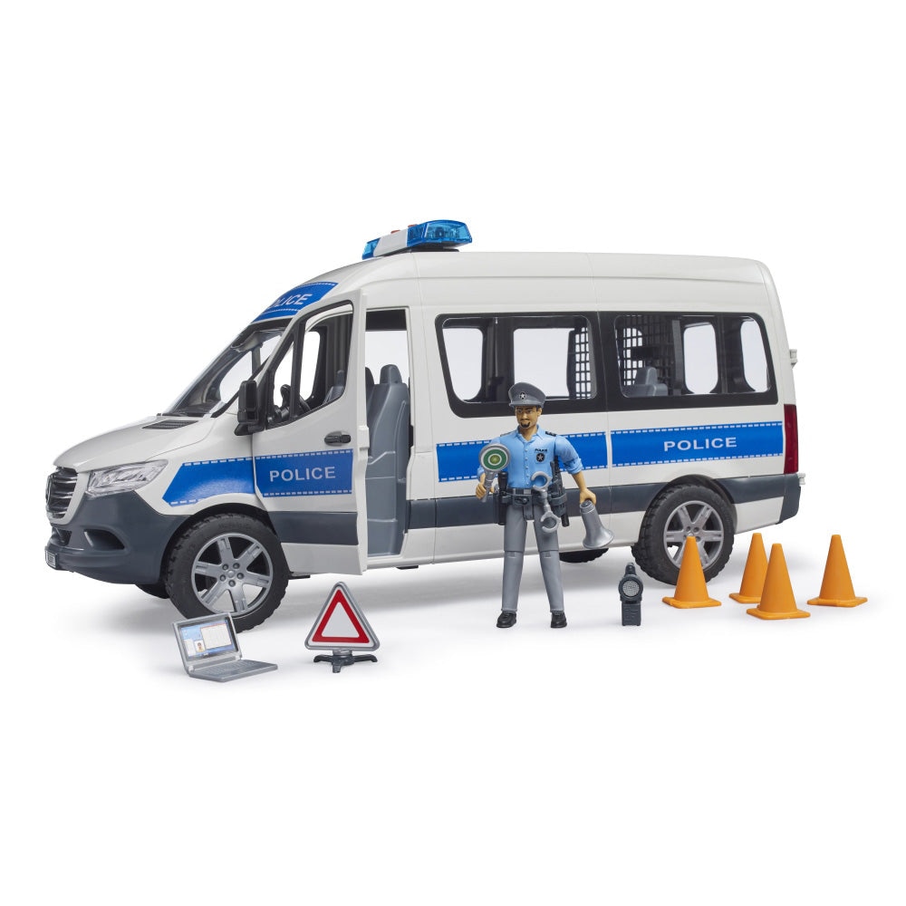Masina de politie Bruder - Sprinter Mercedes Benz, cu politist, 1