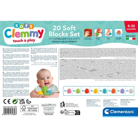 Set cuburi Soft Clemmy - Touch & play, 20 piese - eMAG.ro