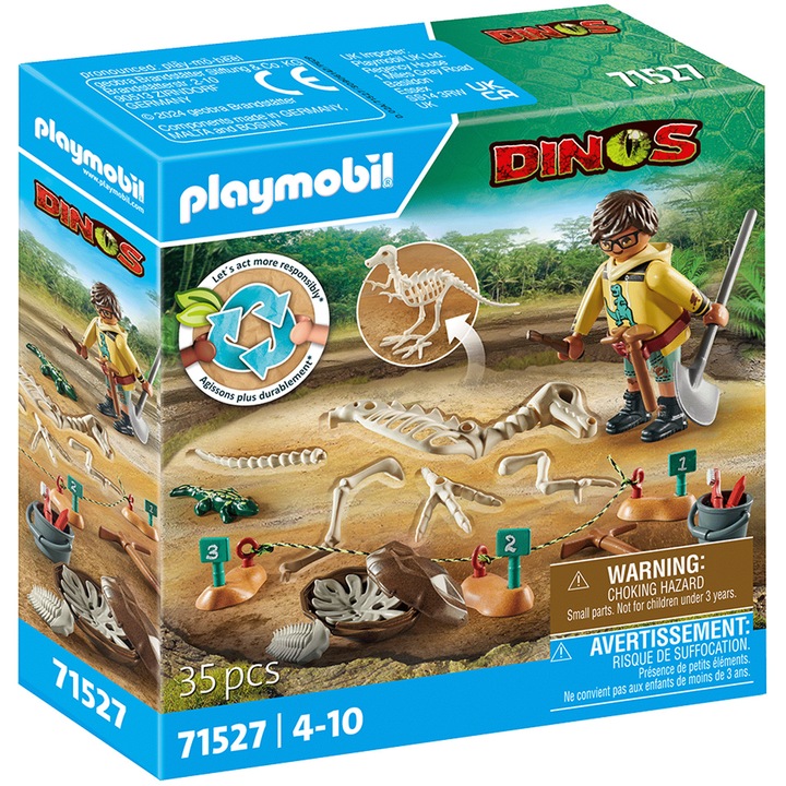 Playmobil Dinos Régészeti lelőhely dinó csontvázzal
