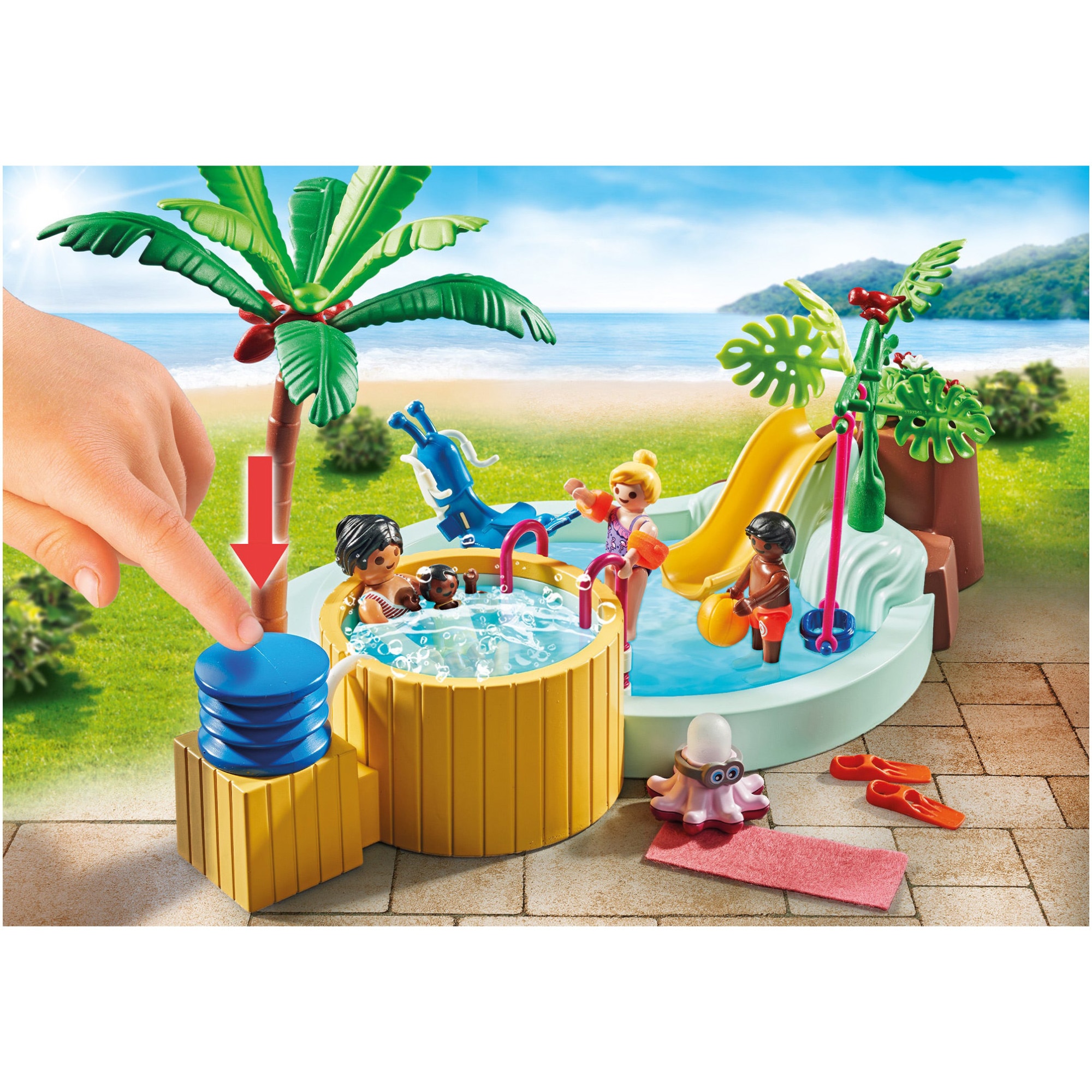 【⭐︎ゆっこ⭐︎】water life series Playmobil my Life - Piscina de copii cu hidromasaj - eMAG.ro