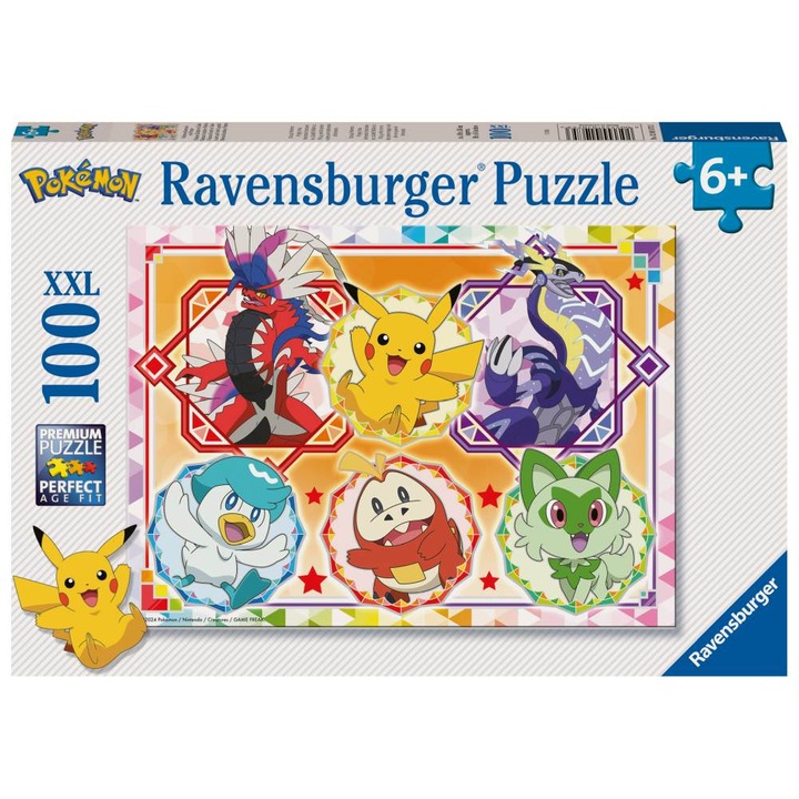 Пъзел Ravensburger XXL - Pokemon, 100 части