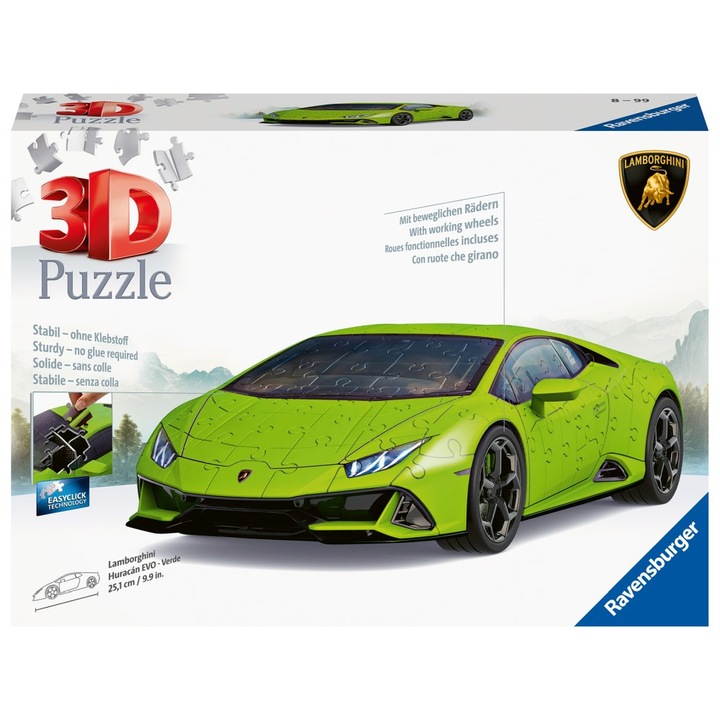 Puzzle 3D Ravensburger - Lamborghini Huracan EVO, 108 piese