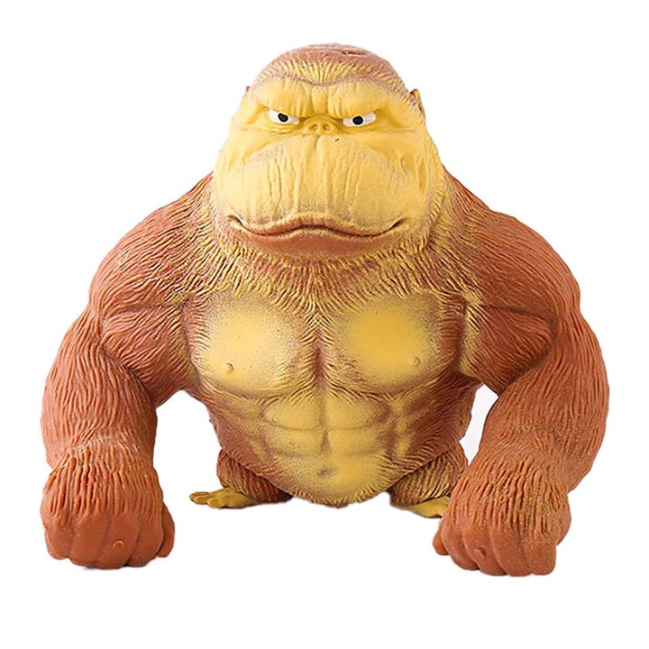 Antistress Squishy Toy Rqiurpn, gumi gorilla, rugalmas, puha, nyújtható és szórakoztató, fiúknak és lányoknak, 10 év