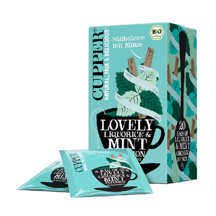 Bio Cupper Lovely Liquorice tea, menta és édesgyökér, 30g