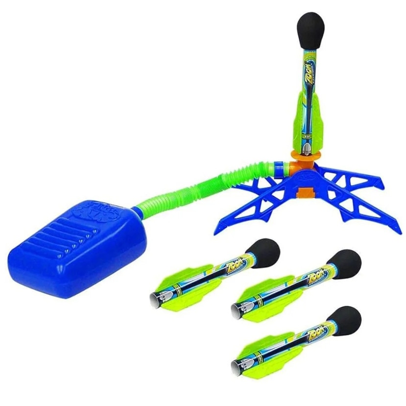 Set lansator cu 3 rachete, Zing, Zoom Rocketz, Verde - eMAG.ro