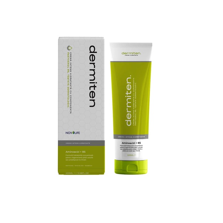 Intenzív hidratáló krém aminosavakkal és B5 Dermiten, Novolife, 100 ml