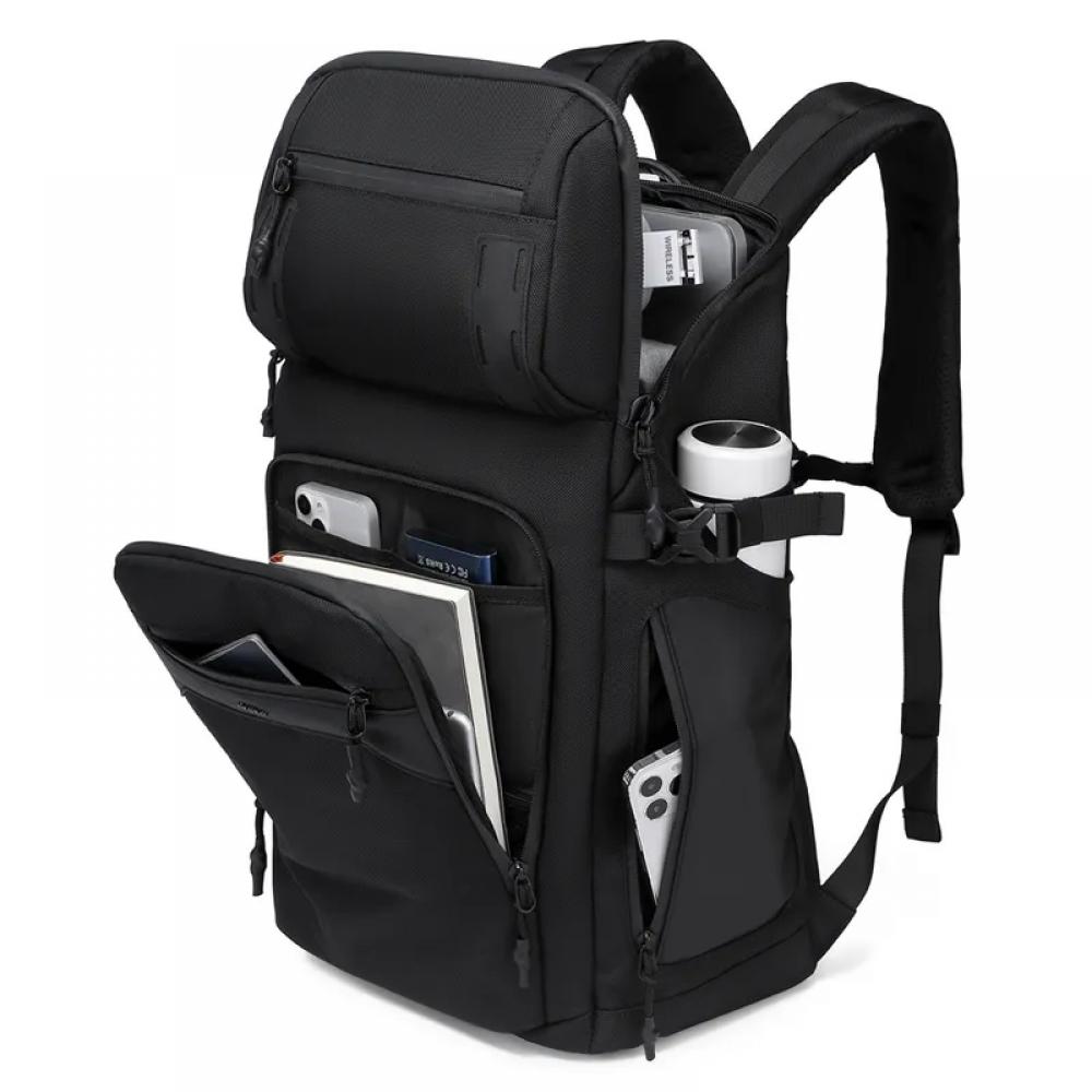 Rucsac OZUKO, compatibil cu laptop 17.3 inch si tableta 9.7 inch, 32L, impermeabil, buzunar antifurt, unisex, spatios, multifunctional, 50 x 18 x 33 cm, negru