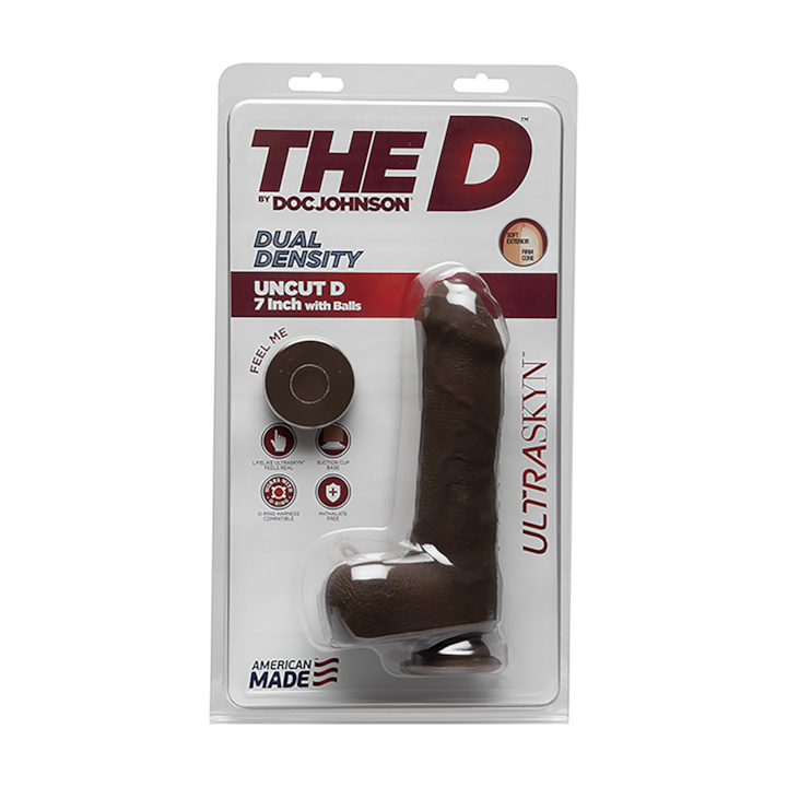 Valósághű vibrátor Doc Johnson Uncut D, 18 cm