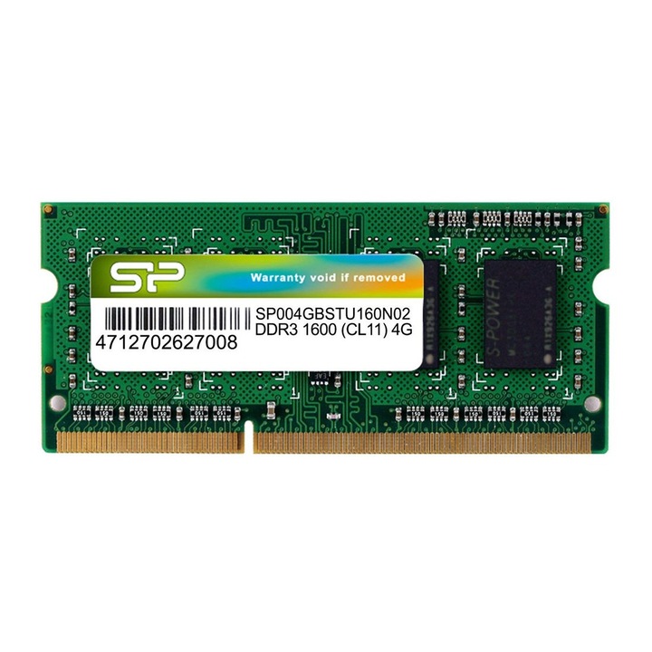 Памет за лаптоп Silicon Power Mneme, 4GB DDR3, 1600MHz, CL11