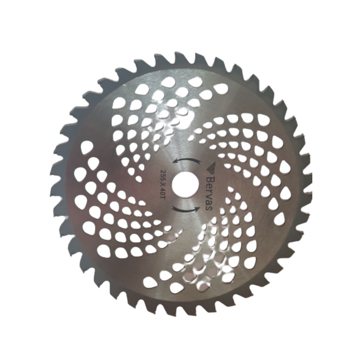 Disc cu vidia pentru motocoasa, Bervas, T40 x 255x25.4x1.3 mm