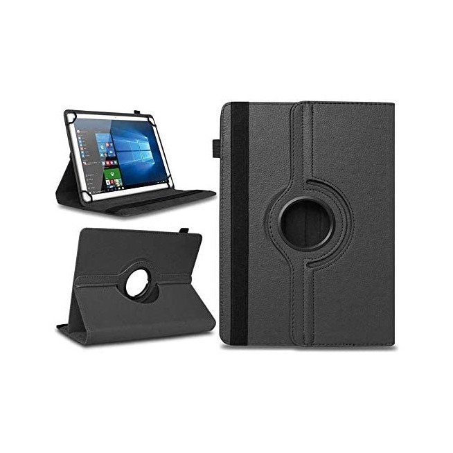 Husa rotativa universala pentru tableta 11 inch din piele ecologica, Negru