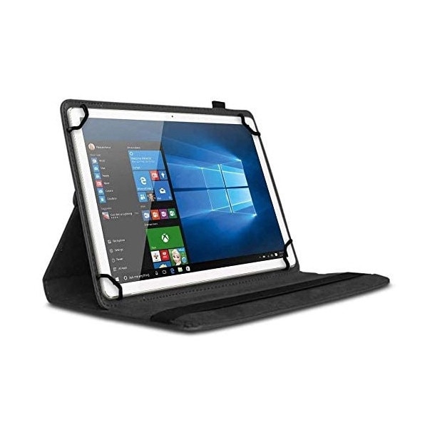 Husa rotativa universala pentru tableta 11 inch din piele ecologica, Negru