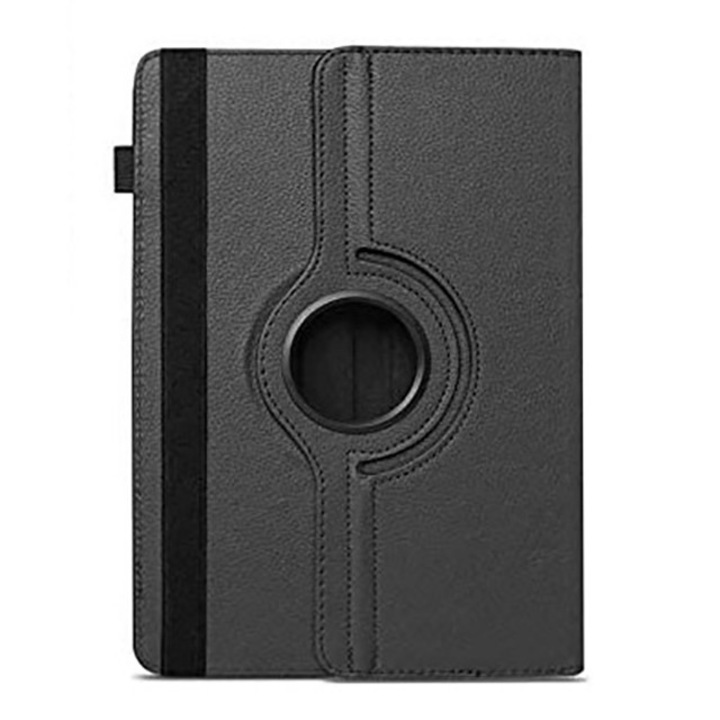 Univerzális forgatható tablet tok 11 hüvelykes, öko-bőr, fekete
