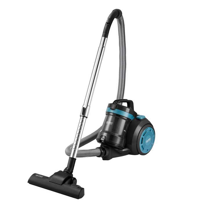 Aspirator fara sac, 800W, Ciclon, duza pentru parchet si mocheta, recipient de praf 2 litri, cablu de 4,8m, gri petrol/negru - TZS First Austria