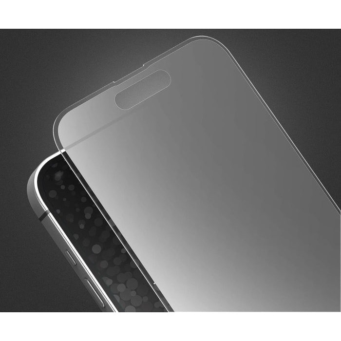 Folie Protectie Ceramica Premium Matte iFan® pentru iPhone 15 Pro max, Premium Ceramic Glass Matte, Anti Amprenta, Anti Zgarieturi, Anti Socuri, Acoperire Totala Ecran Full Cover, 2.5D, Protectie Profesionala Ecran Hard Glass 9H, Negru Mat