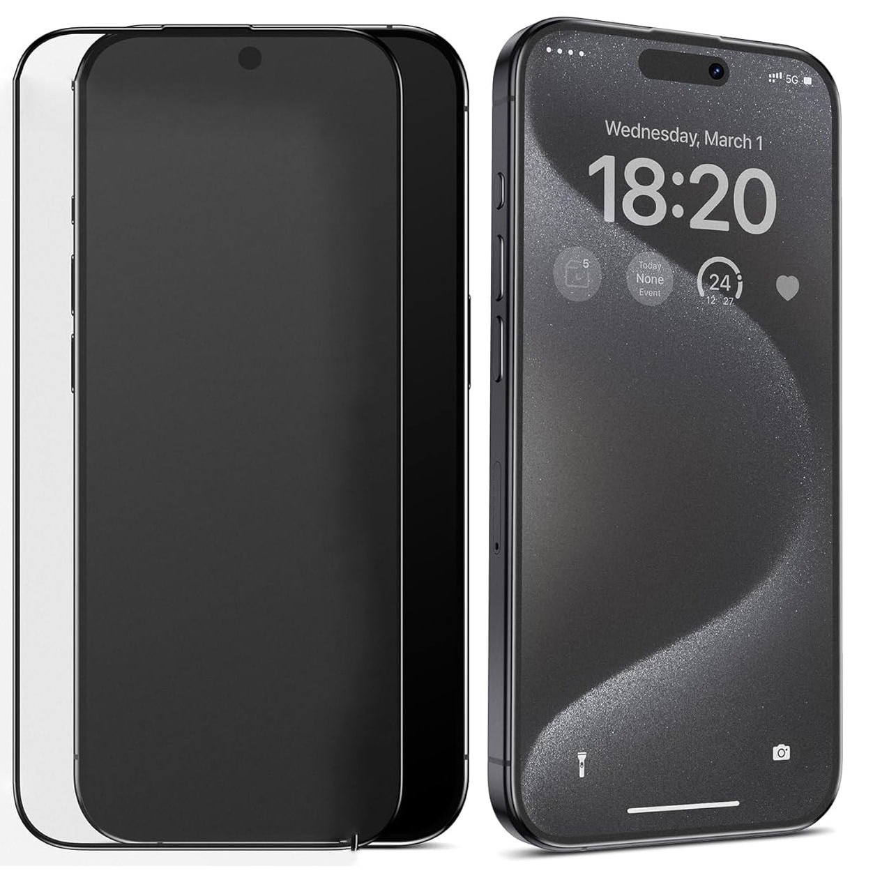 Folie Protectie Ceramica Premium Matte iFan® pentru iPhone 15 Pro max, Premium Ceramic Glass Matte, Anti Amprenta, Anti Zgarieturi, Anti Socuri, Acoperire Totala Ecran Full Cover, 2.5D, Protectie Profesionala Ecran Hard Glass 9H, Negru Mat