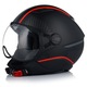 Casca Moto, Vito Lavori, Jet, Protectie UV, Negru Rosu, ECE 22.06, XXL 61 cm