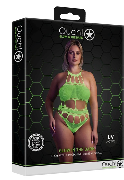 Szexi body Ouch!, neonzold, Zöld