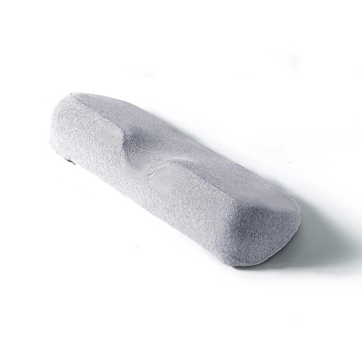 Nyakpárna, alváshoz, memóriahab, mosható huzat, világosszürke