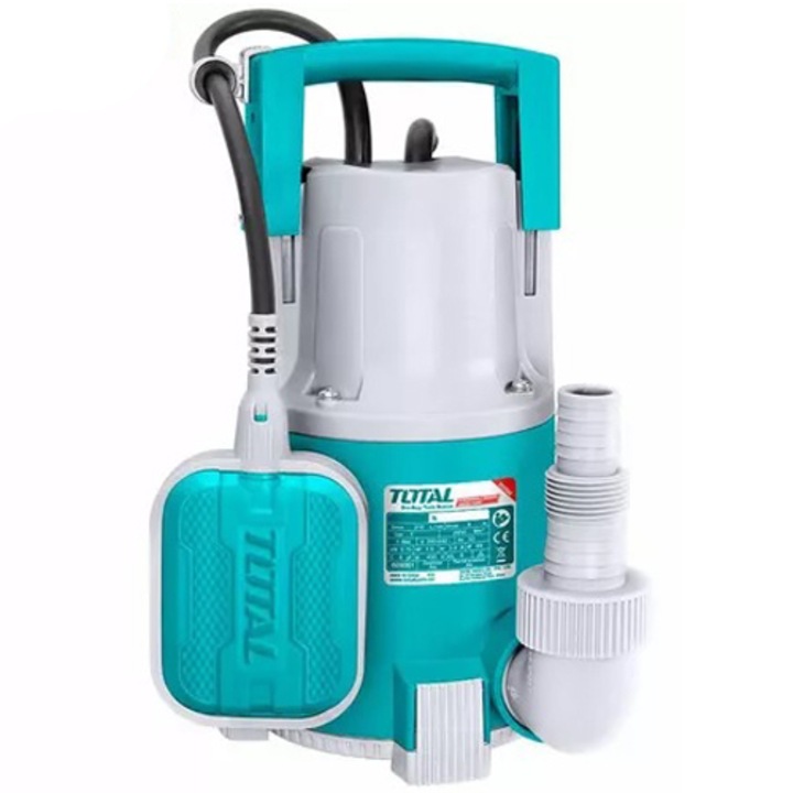 Pompa submersibila apa curata cu plutitor Total TWP64006, putere 400 W, debit 117 l/min., inaltime refulare 8 m, cablu electric 9 m, conexiune furtun 1 tol