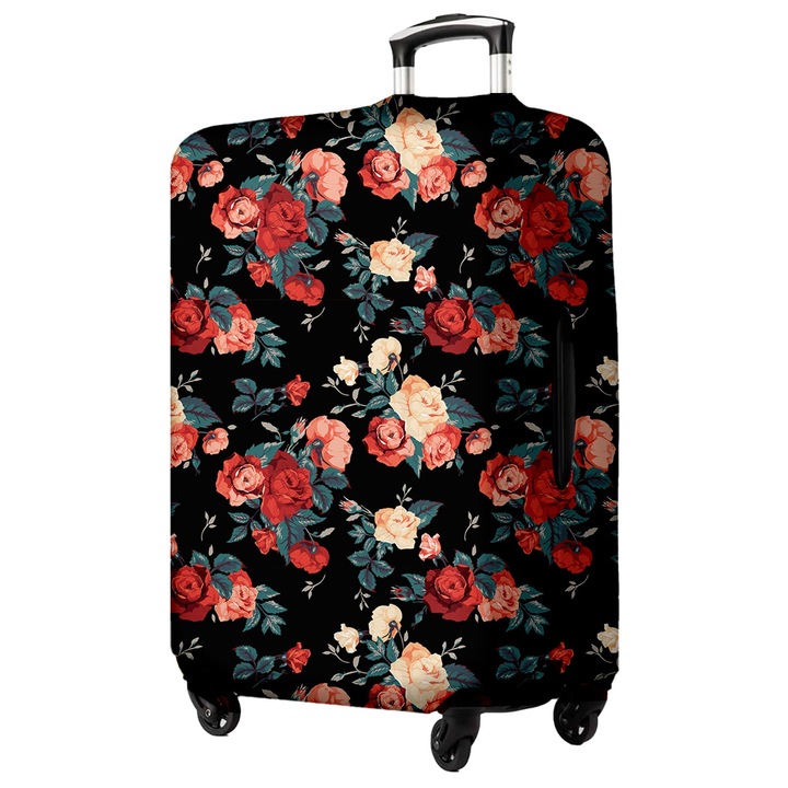 Калъф за куфар, Fullprint, дизайн Roses, размер S регулируем