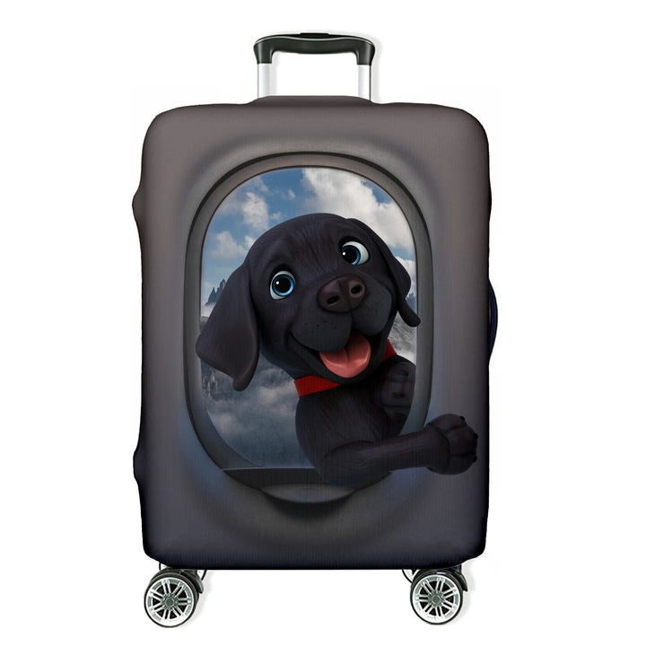 Husa De Protectie Pentru Valiza, Ferocity, Fabricata Din Spandex Rezistent Si Extrem De Elastic, Montare Cu Arici Pe Partea De Jos, Usor De Instalata, Protejeaza Valiza De Zgarieturi Si Murdarie, 51 cm x 35 cm x 20 cm, Multicolor