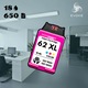 Cartus imprimanta HP 62 XL negru + culoare, set de cerneala, 1000 pagini negru, 650 pagini culoare, compatibil cu Officejet 5740, 200, 252, 5740, 8040, Envy 5540, 5640, 5660, 7640