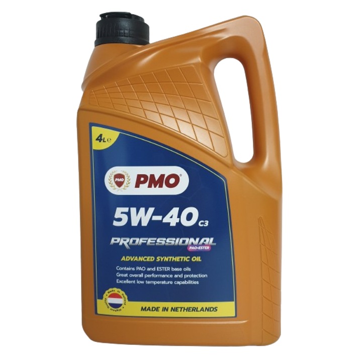 Ulei motor PMO PROFESSIONAL 5W40 C3, sintetic, norme API SN/CF, ACEA C3, 4L